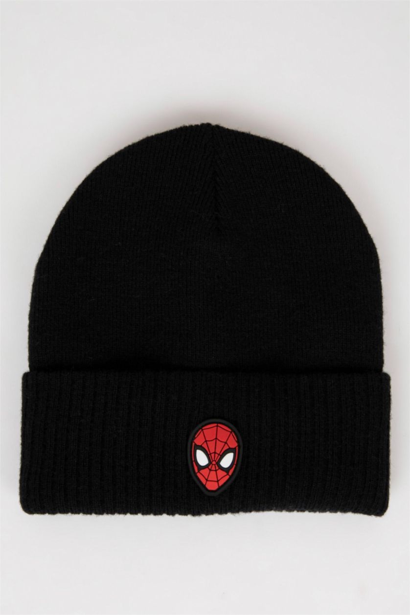 Boys & Teens Black Boy Marvel Spiderman Knitted Beanie