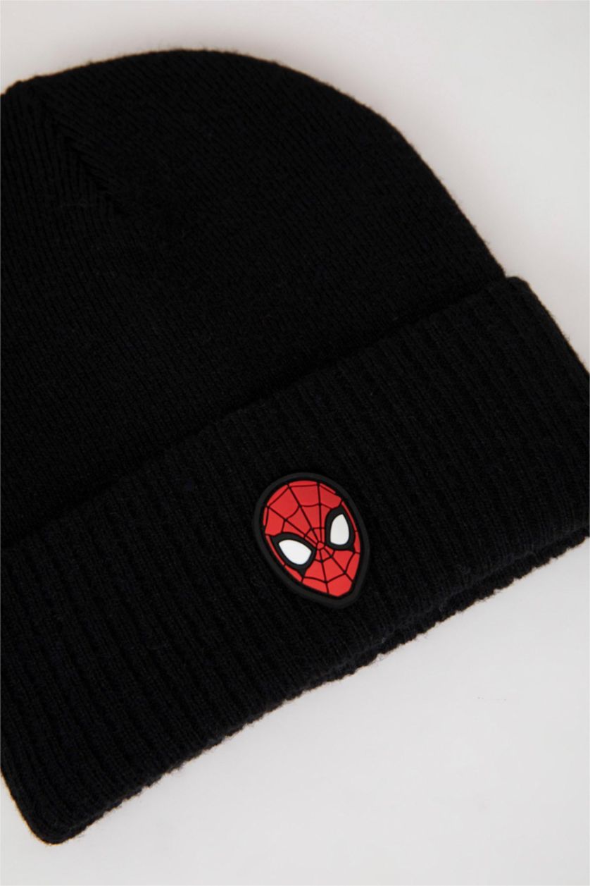 Boys & Teens Black Boy Marvel Spiderman Knitted Beanie
