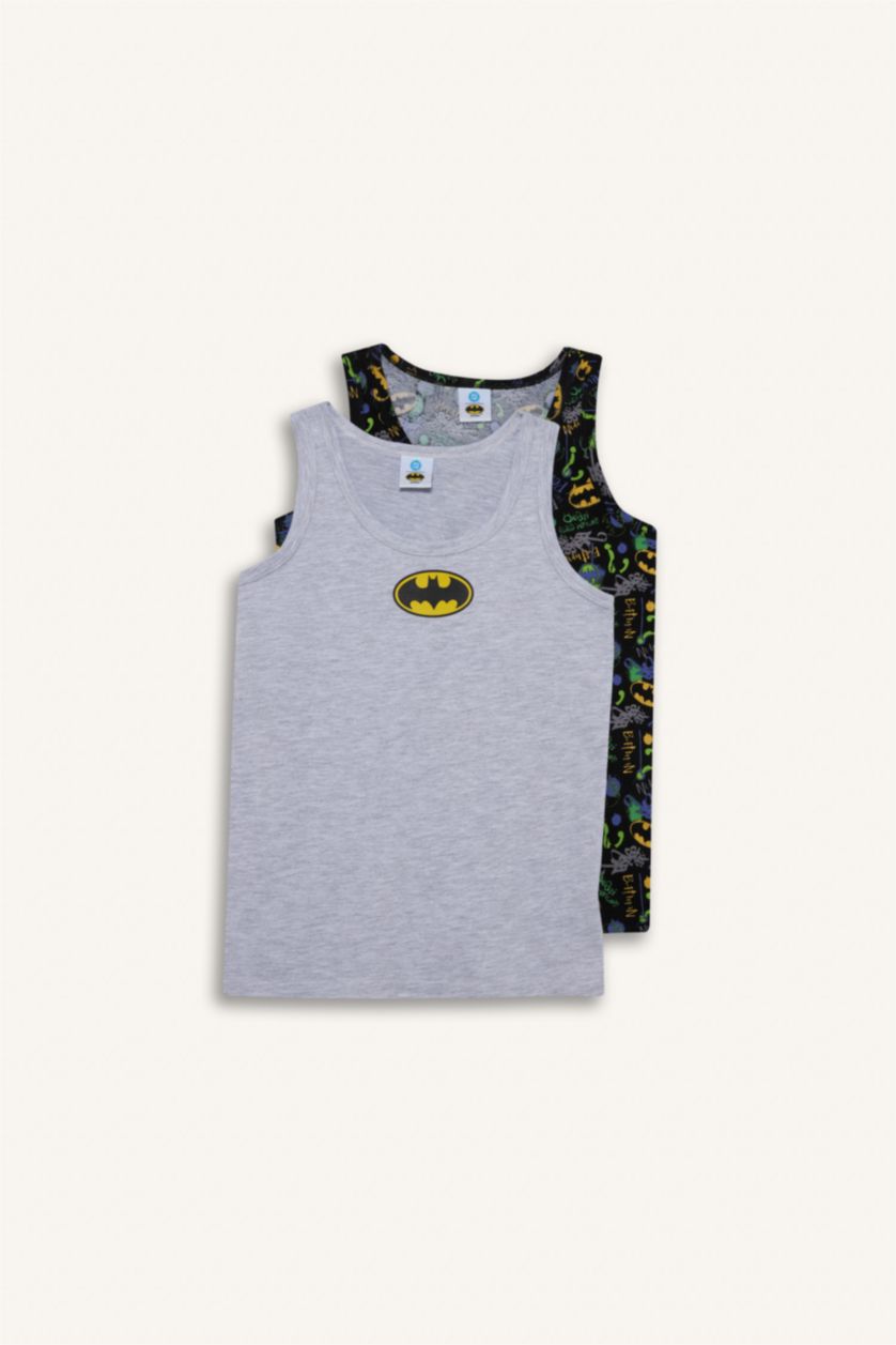 Erkek Çocuk - Genç Erkek Siyah Batman 2'li Atlet Erkek Çocuk