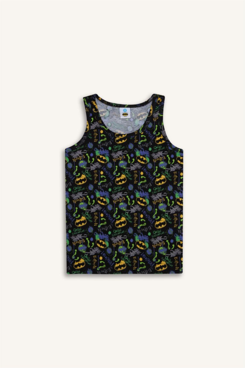 Erkek Çocuk - Genç Erkek Siyah Batman 2'li Atlet Erkek Çocuk