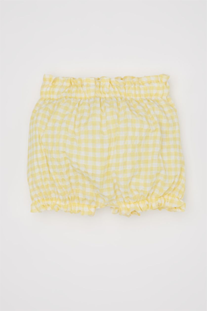 BABY GIRL Ecru Baby Girl Printed Sleeveless T-Shirt Shorts Hair Band 3 Piece Set