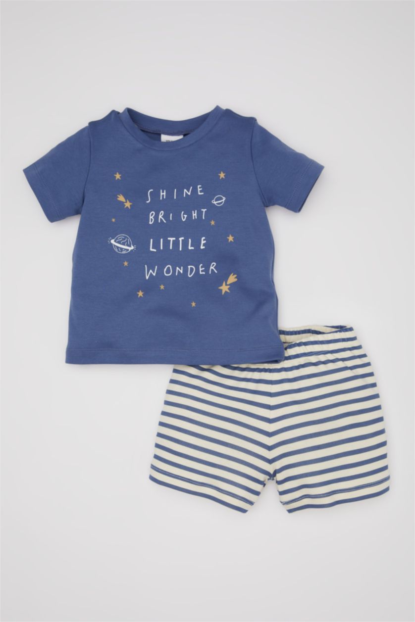 BÉBÉ GARÇON Bleu Pyjama en coton imprimé à manches courtes pour BéBé Garçon