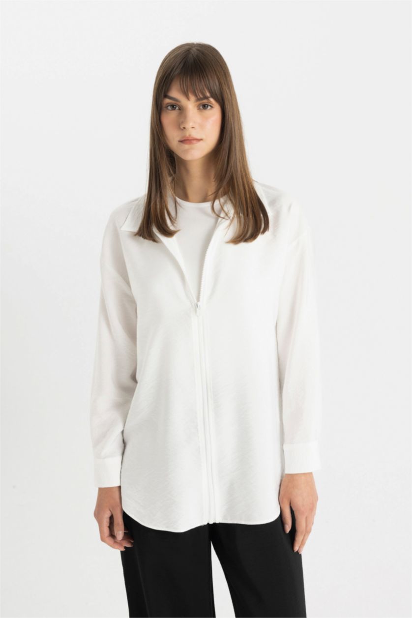 نساء بيج فاتح تونيك قصة مريحة