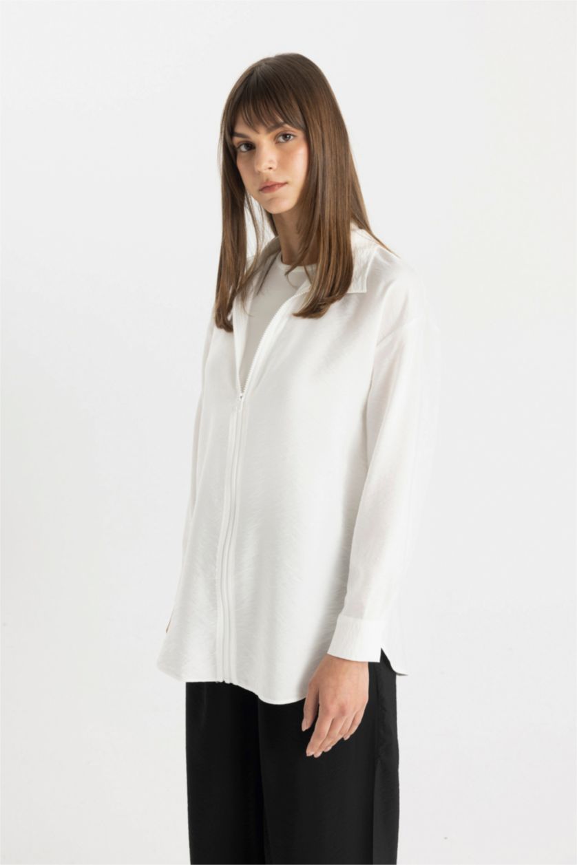 نساء بيج فاتح تونيك قصة مريحة