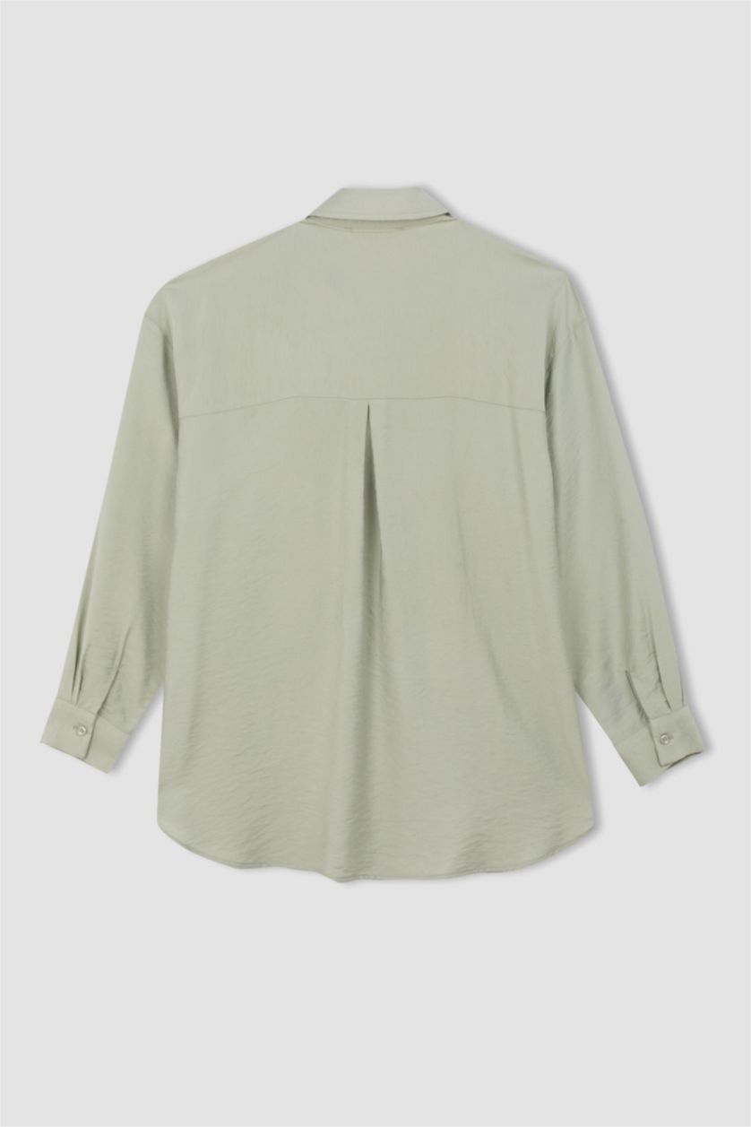 FEMME Bleu Tunique Coupe Relax à Manches Longues