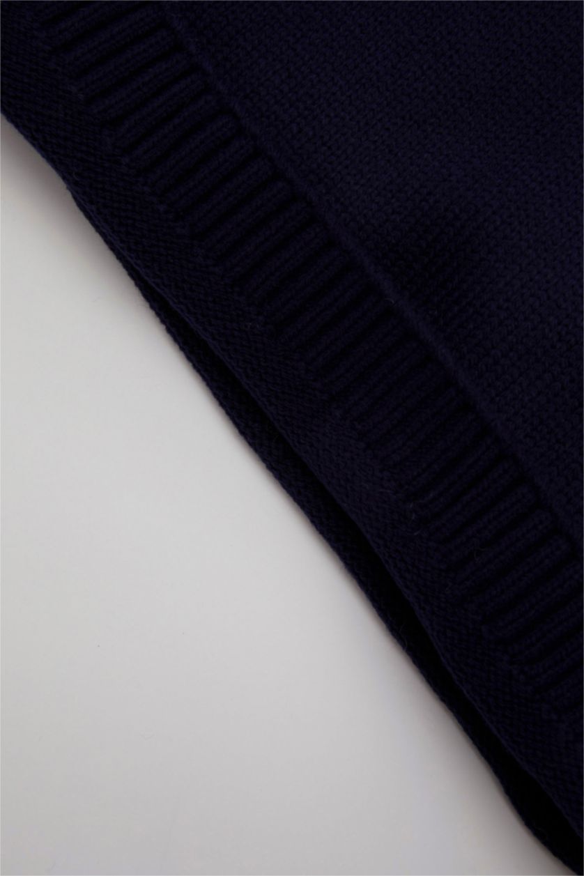 Erkek Bebek Lacivert Erkek Bebek Lacivert Baskılı Triko Kazak