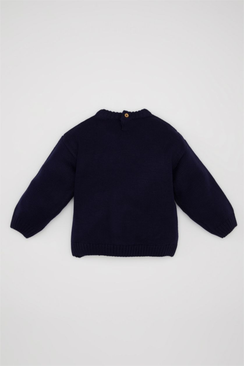 Erkek Bebek Lacivert Erkek Bebek Lacivert Baskılı Triko Kazak