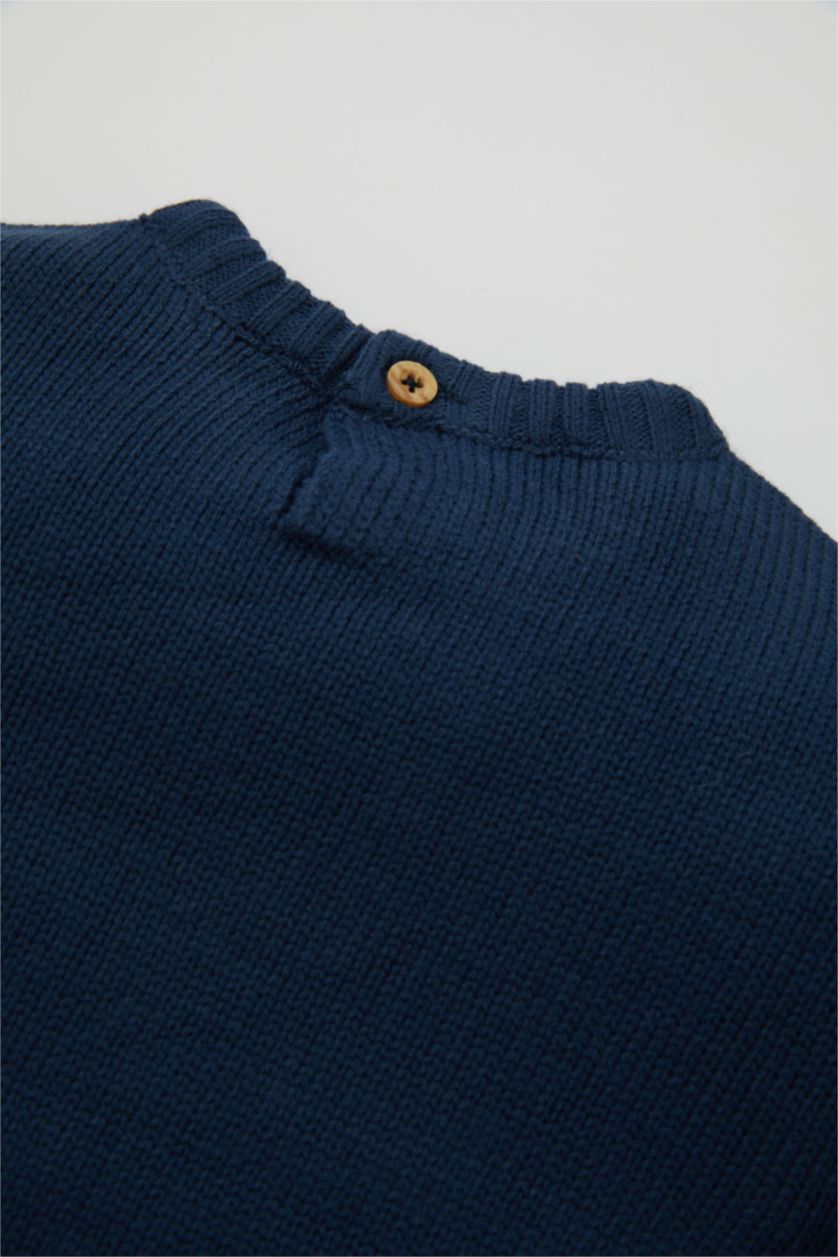 BABY BOY Indigo Baby Boy Letter Printed Knitted Pullover