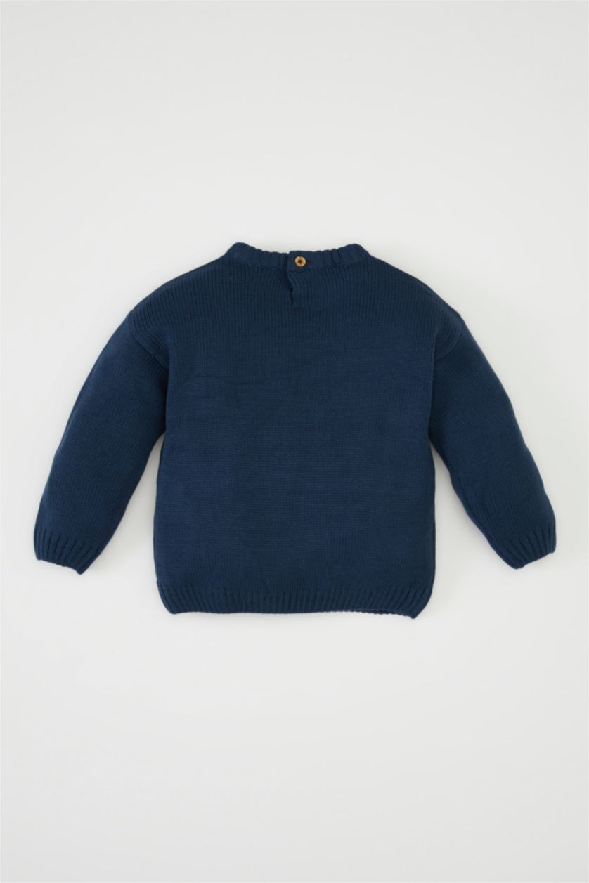 BABY BOY Indigo Baby Boy Letter Printed Knitted Pullover