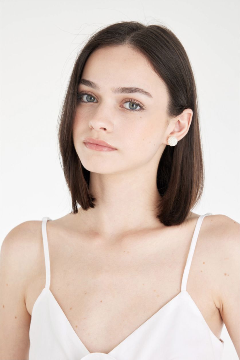 FEMME Blanc Boucles d'oreilles blanches pour femme