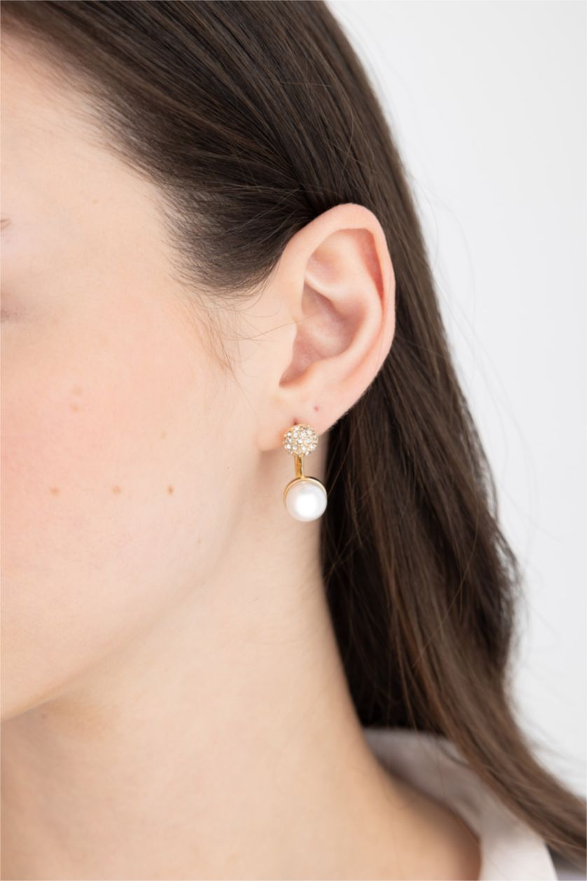 Kadın Beyaz Kadın İncili Silver Küpe