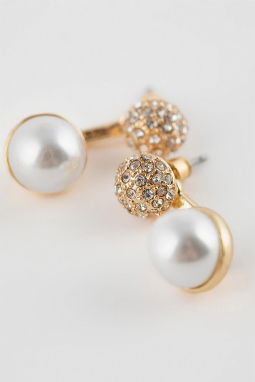 Kadın Beyaz Kadın İncili Silver Küpe