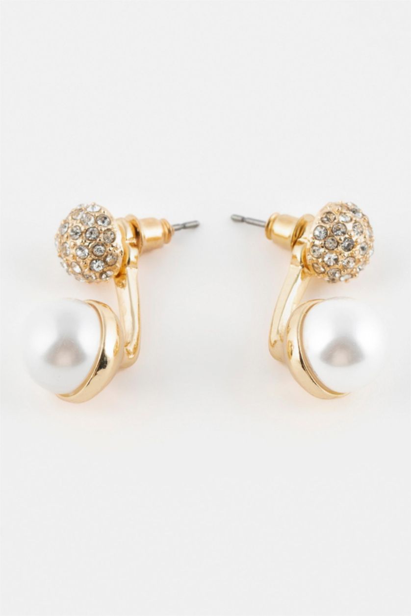 Kadın Beyaz Kadın İncili Silver Küpe