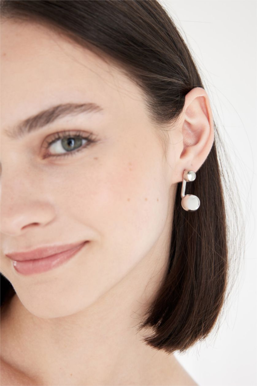 Kadın Altın Kadın 2'li Top Küpe