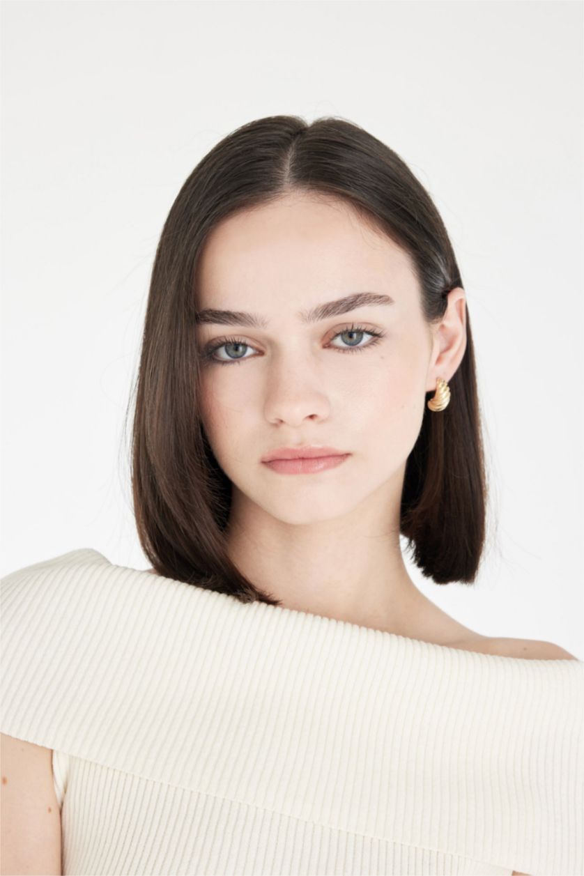 Kadın Altın Kadın Gold Küpe