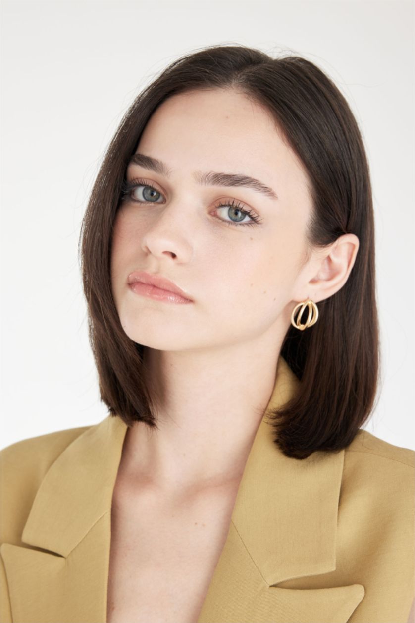 Kadın Altın Kadın Gold Küpe