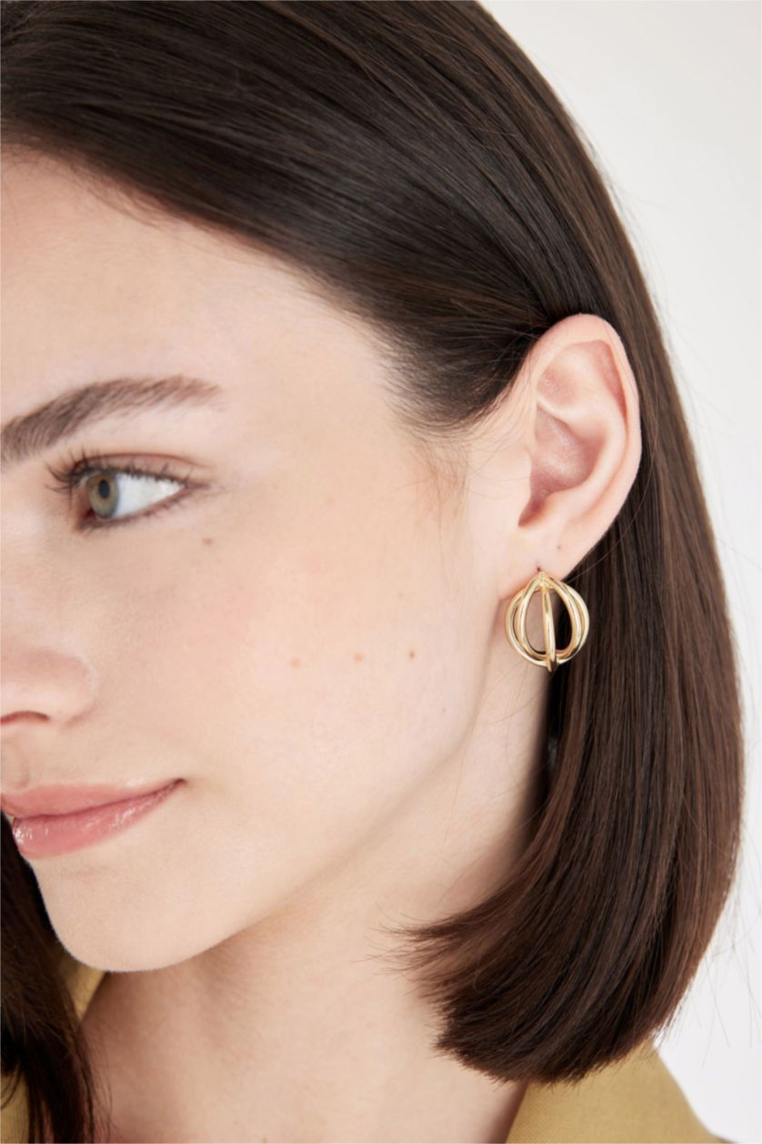 Kadın Altın Kadın Gold Küpe