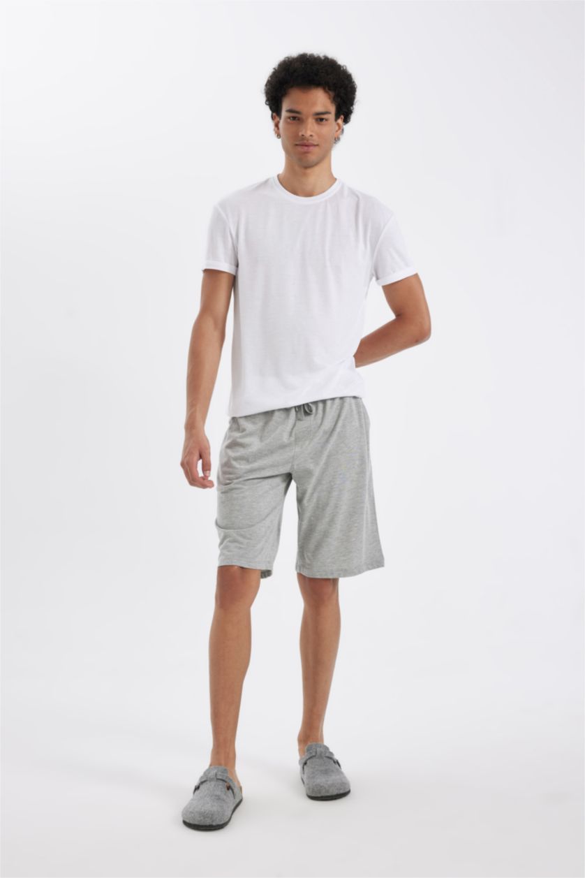 HOMME Gris Short à taille élastique Coupe Régulière