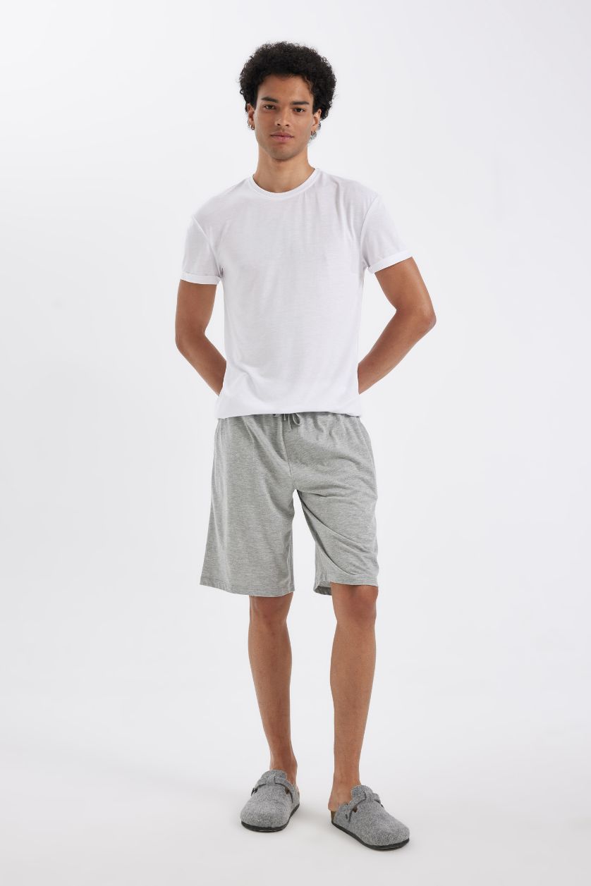 HOMME Gris Short à taille élastique Coupe Régulière