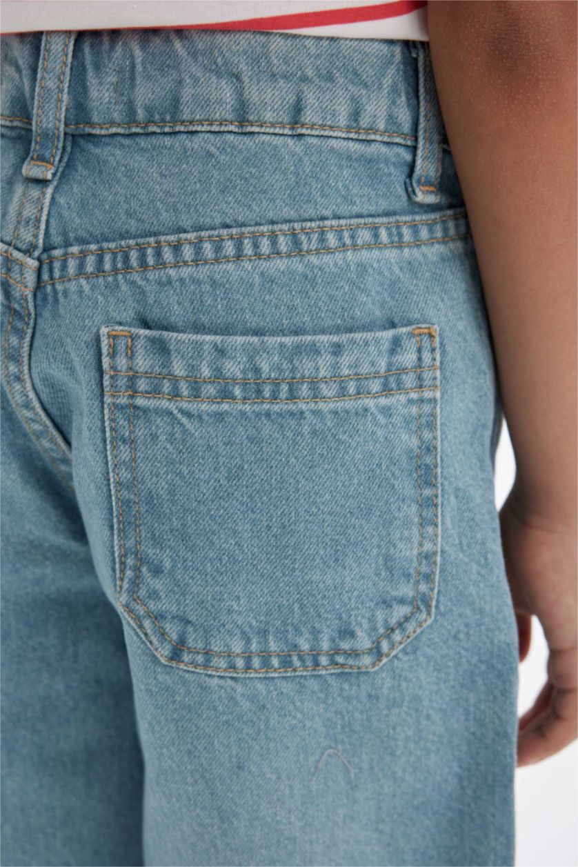 Girls & Teens Blue Girl Barrel Fit Oval Leg Jeans