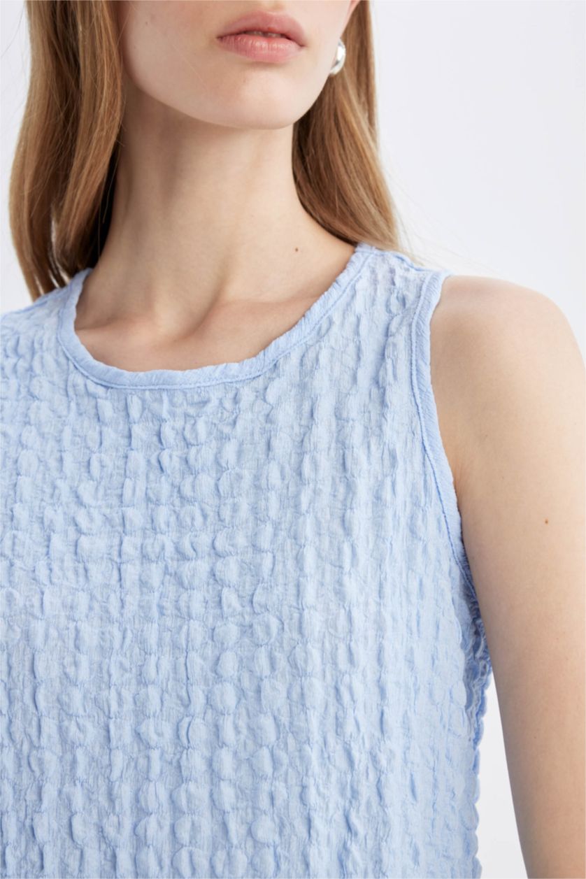 نساء أزرق فاتح بلوزة كت قصة عادية بياخة هالتر