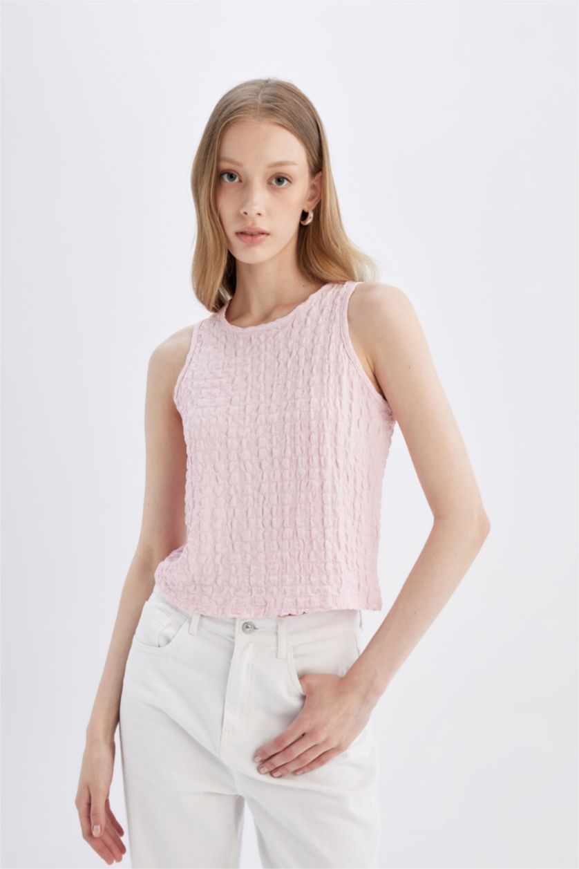 Woman Pink Regular Fit Halter Neck Wrap Blouse