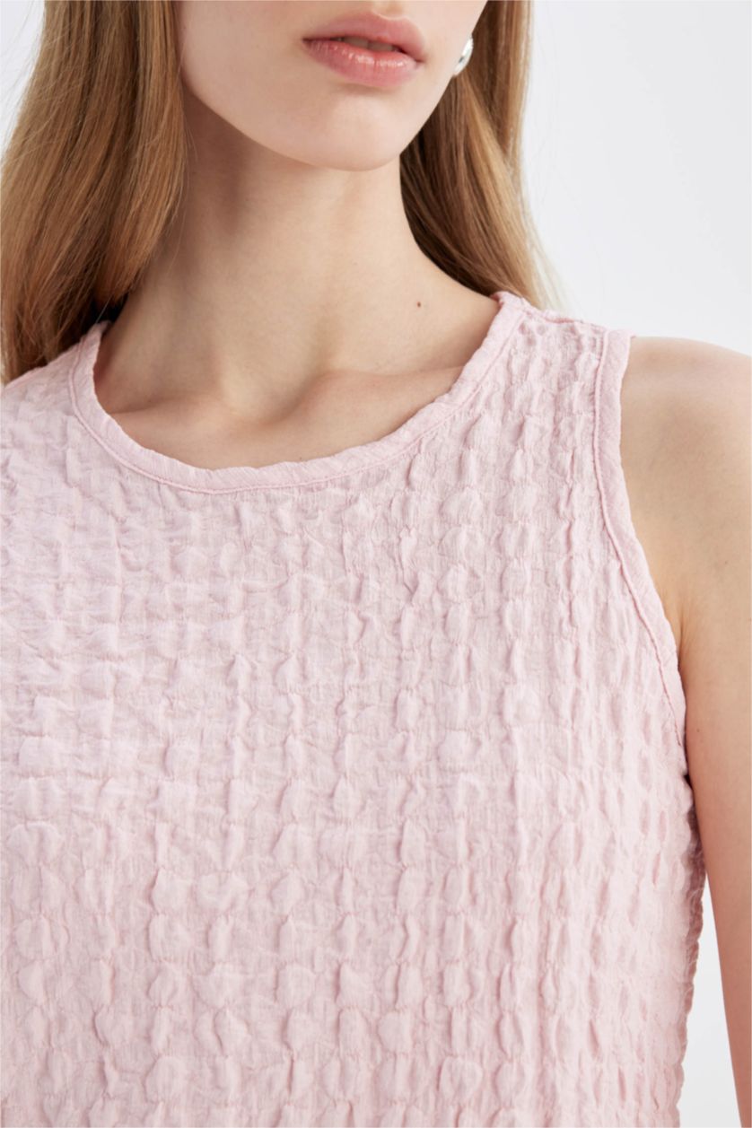 Woman Pink Regular Fit Halter Neck Wrap Blouse