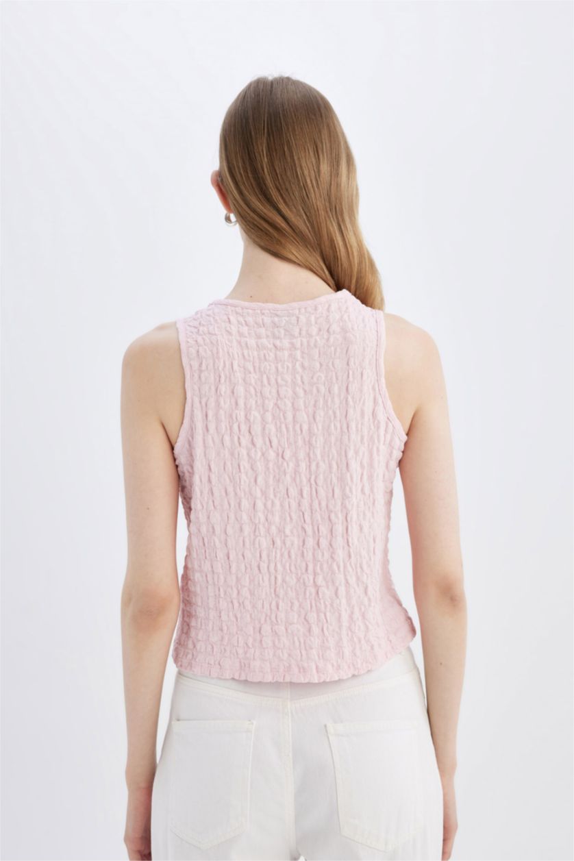 Woman Pink Regular Fit Halter Neck Wrap Blouse