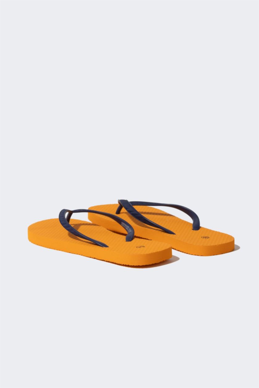 Kadın Turuncu Kadın Düz Taban Eva Parmak Arası Terlik