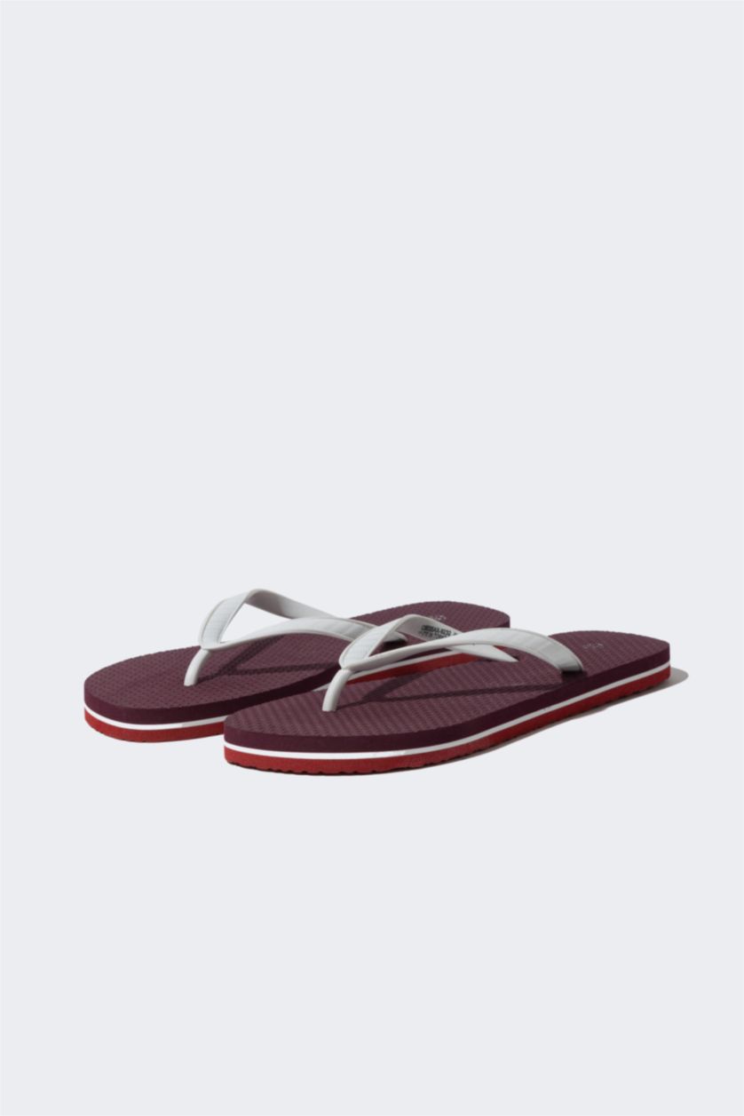 Kadın Koyu Kırmzı Kadın Düz Taban Eva Parmak Arası Terlik