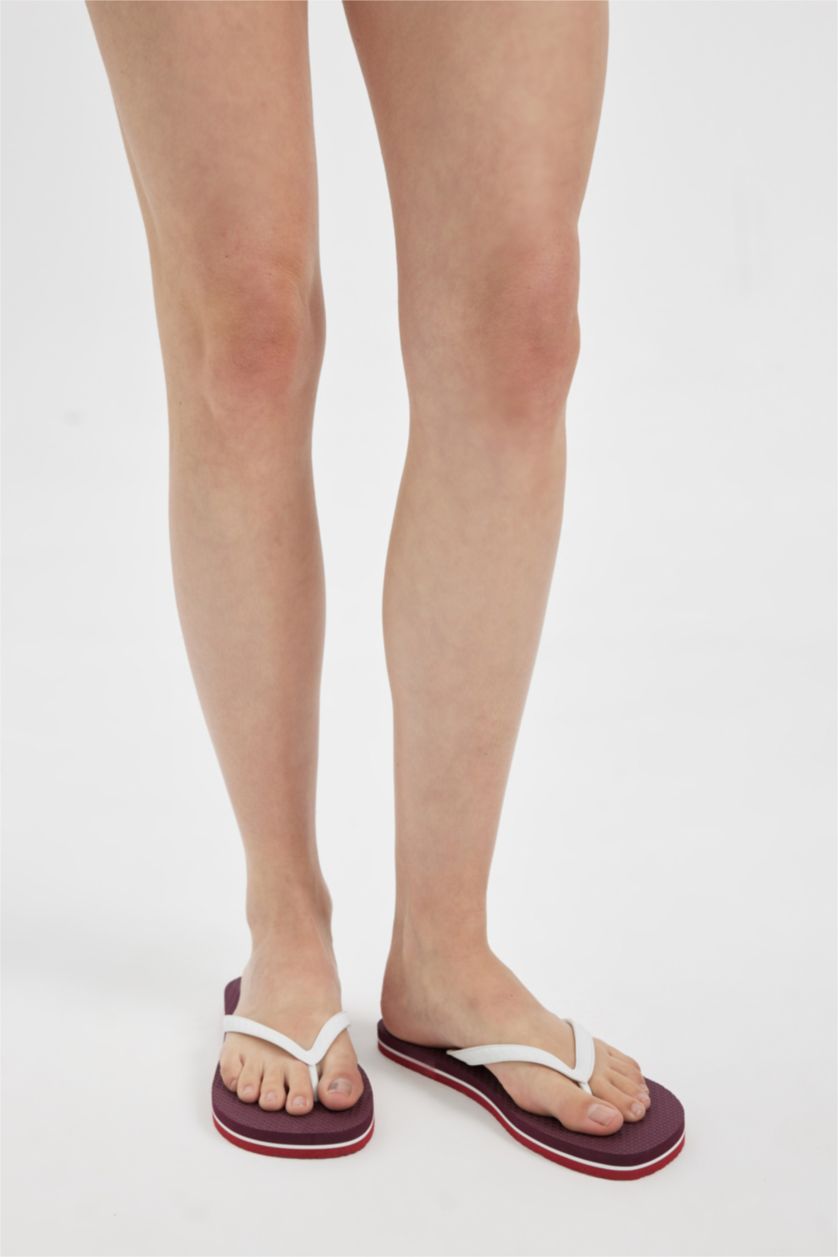 Kadın Koyu Kırmzı Kadın Düz Taban Eva Parmak Arası Terlik