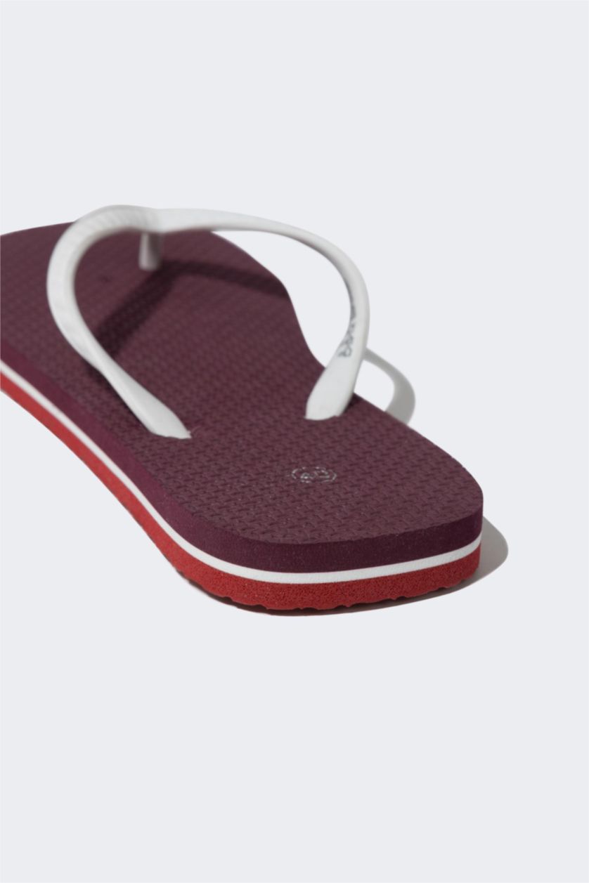 Kadın Koyu Kırmzı Kadın Düz Taban Eva Parmak Arası Terlik