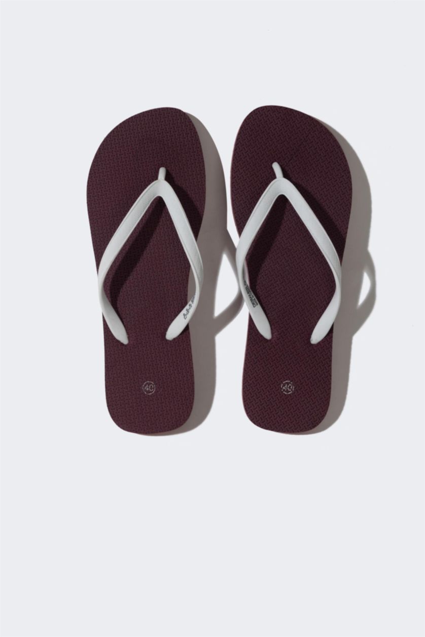 Kadın Koyu Kırmzı Kadın Düz Taban Eva Parmak Arası Terlik