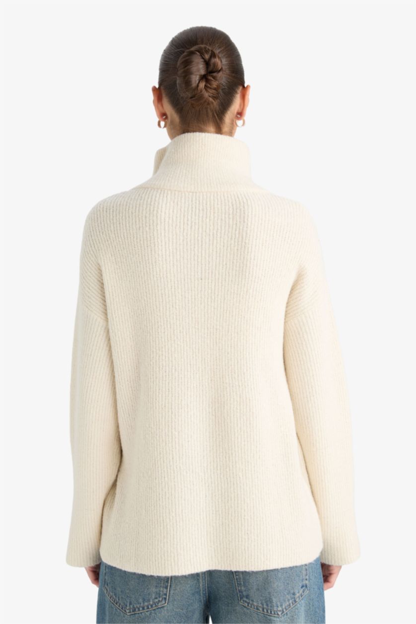 Женщины Светло-бежевый Relax Fit Knitwear Pullover