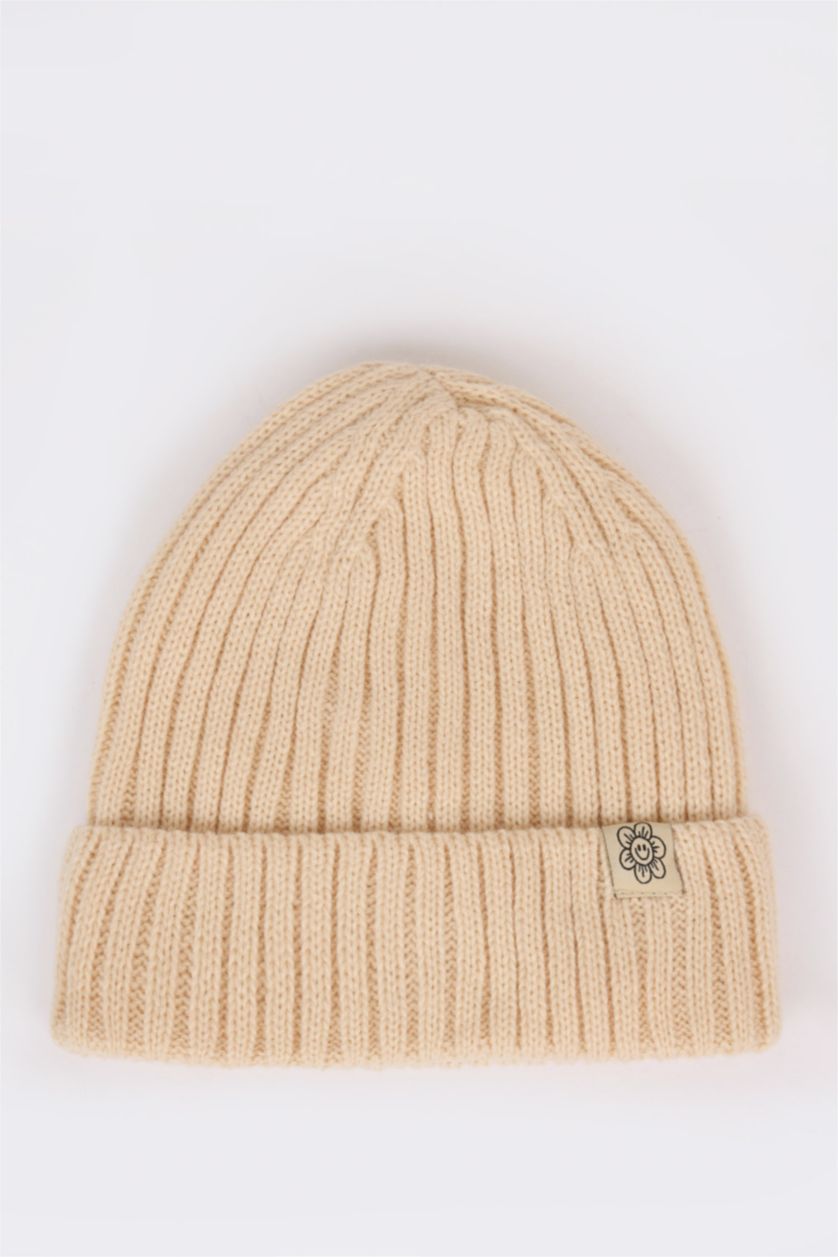 Kız Bebek Bej Kız Bebek 2'li Takım Boyunluk Bere