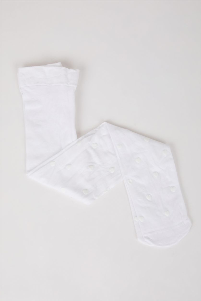 Kız Bebek Beyaz Kız Bebek 40 Denye Külotlu Çorap