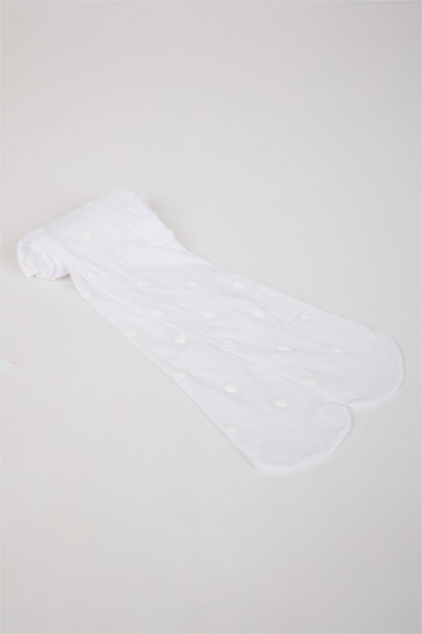 Kız Bebek Beyaz Kız Bebek 40 Denye Külotlu Çorap