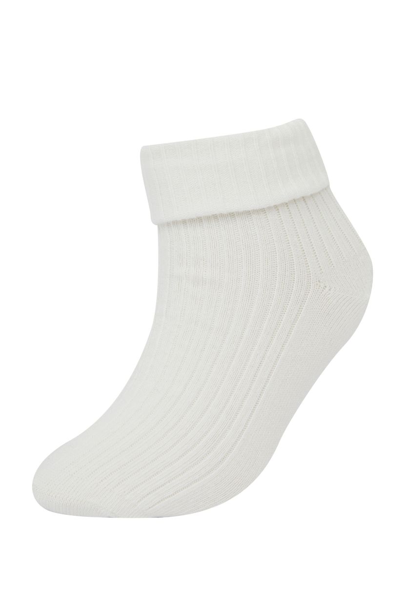 Kız Bebek Karma Dikişsiz 4'lü Pamuklu Uzun Çorap Kız Bebek