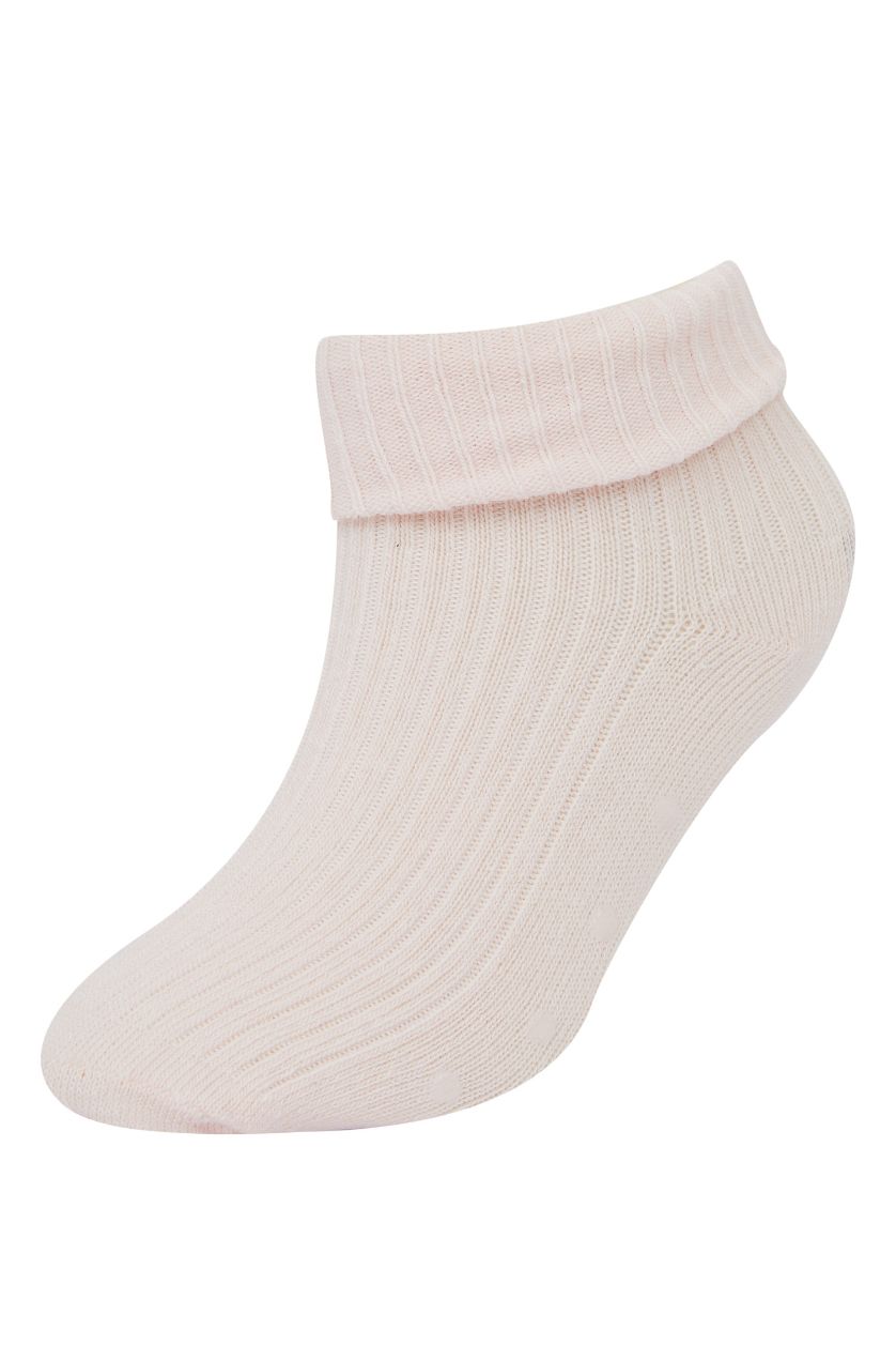 Kız Bebek Karma Dikişsiz 4'lü Pamuklu Uzun Çorap Kız Bebek
