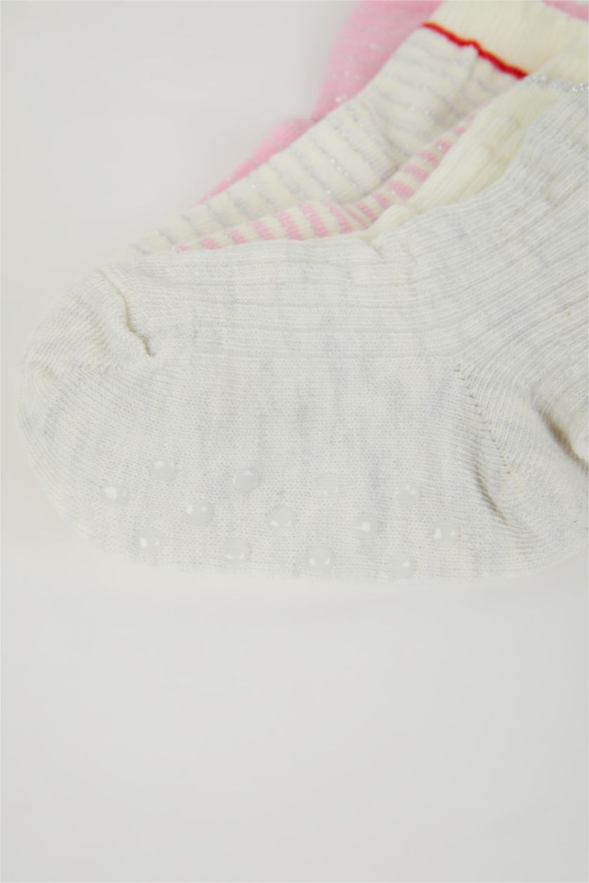 Kız Bebek Karma Kız Bebek Dikişsiz 5'li Pamuklu Uzun Çorap