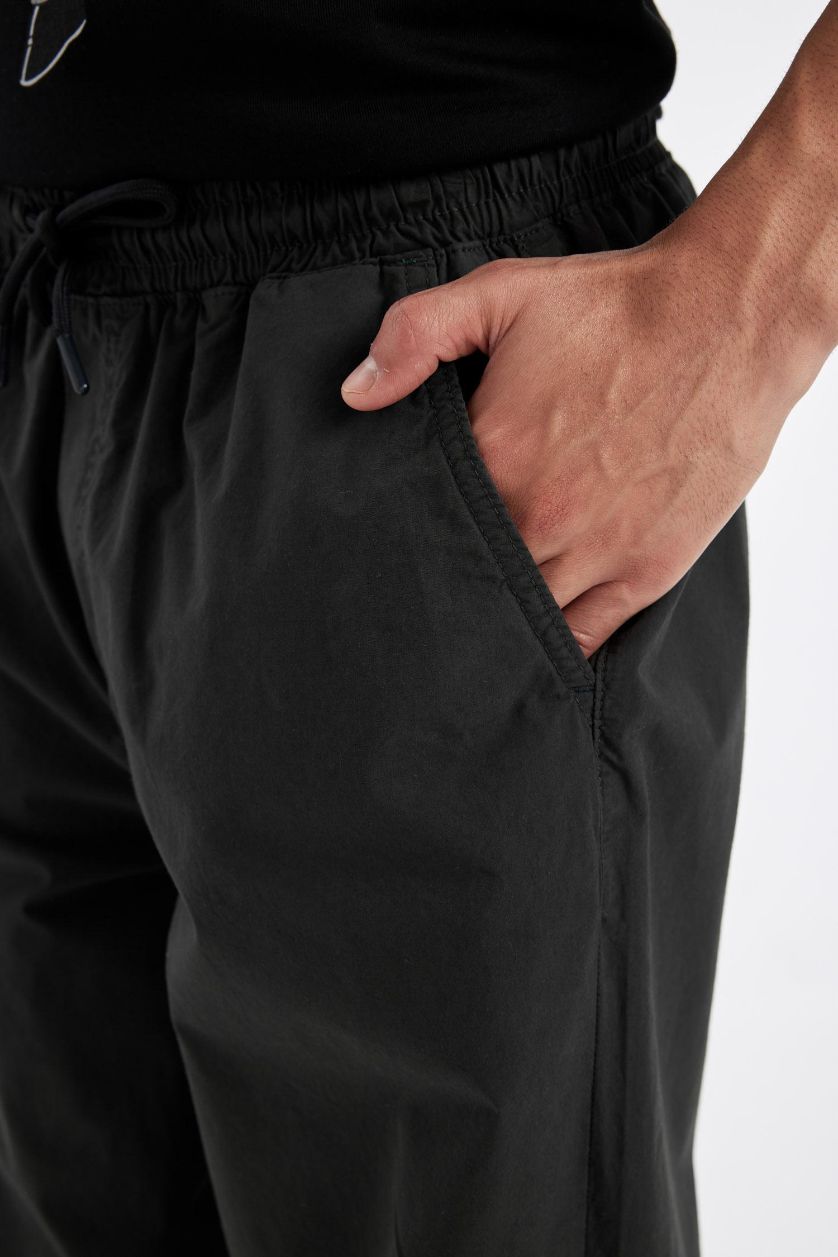 MAN Anthracite Wide Leg Parachute Trousers