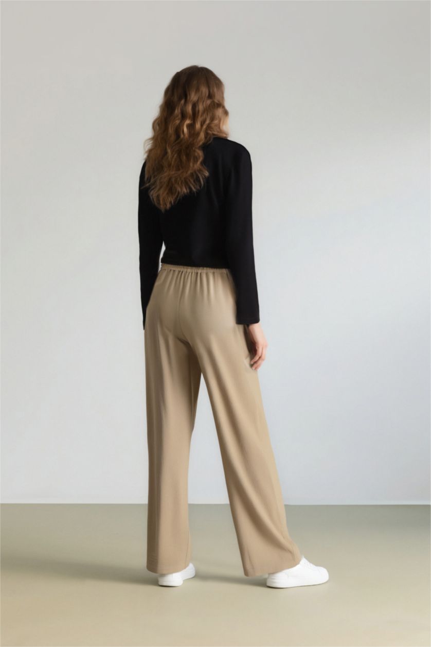 WOMAN Beige jogger Ankle Length Trousers