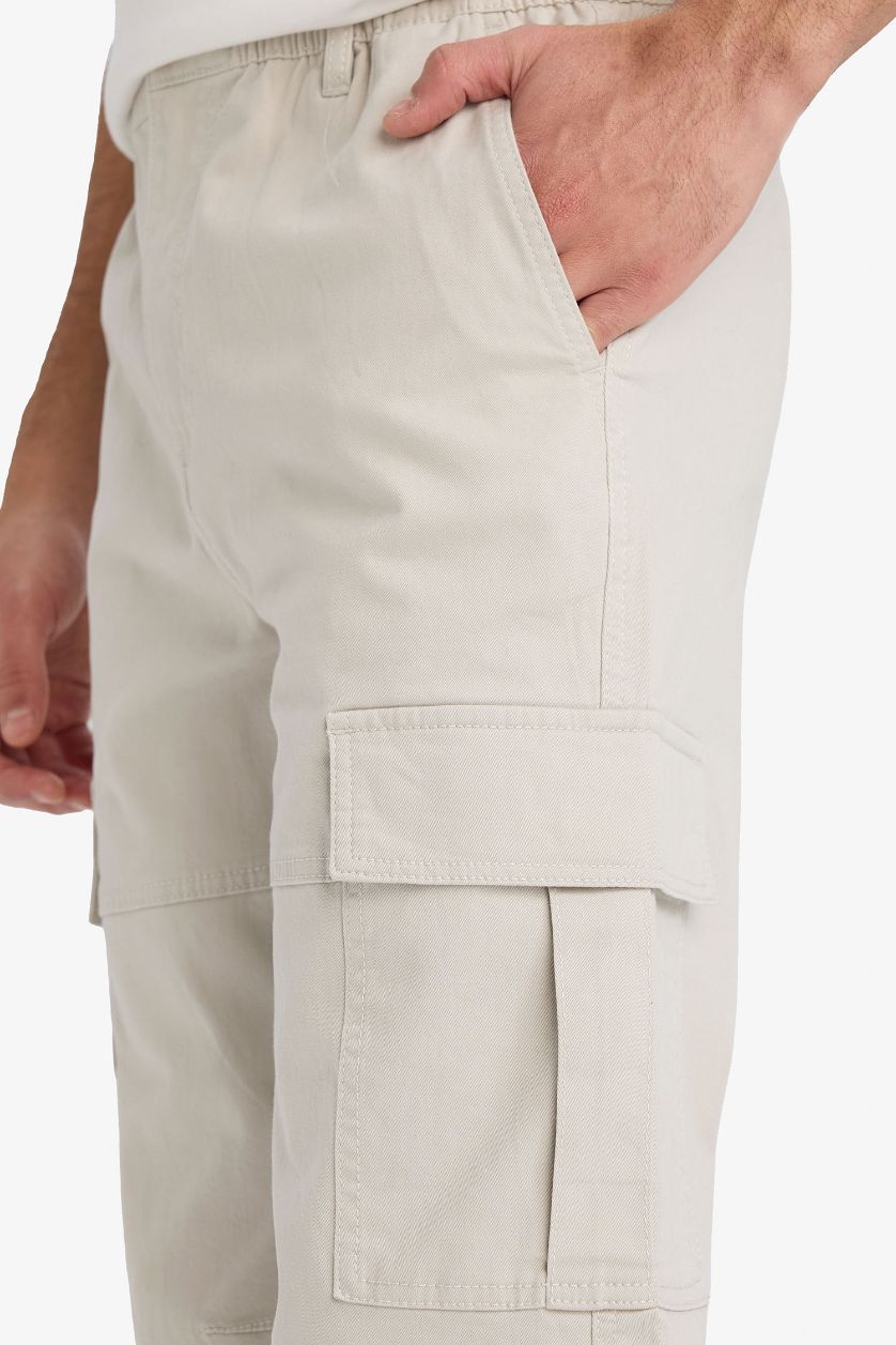 Man Stone Regular Fit Pocket Elastic Waist Leg Cargo Joggers