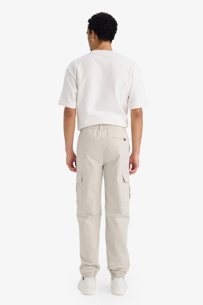 Man Stone Regular Fit Pocket Elastic Waist Leg Cargo Joggers