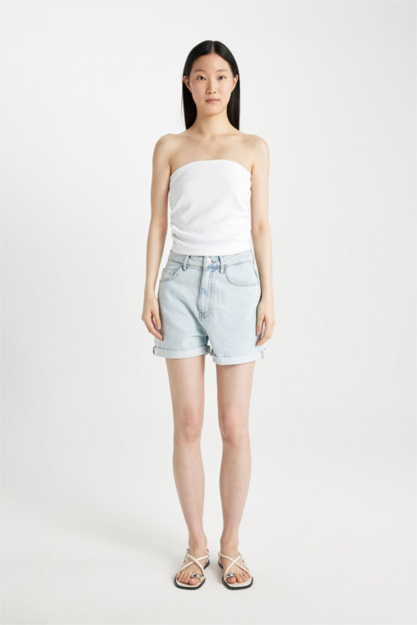 نساء أبيض بلوزة سليم فيت حمالات