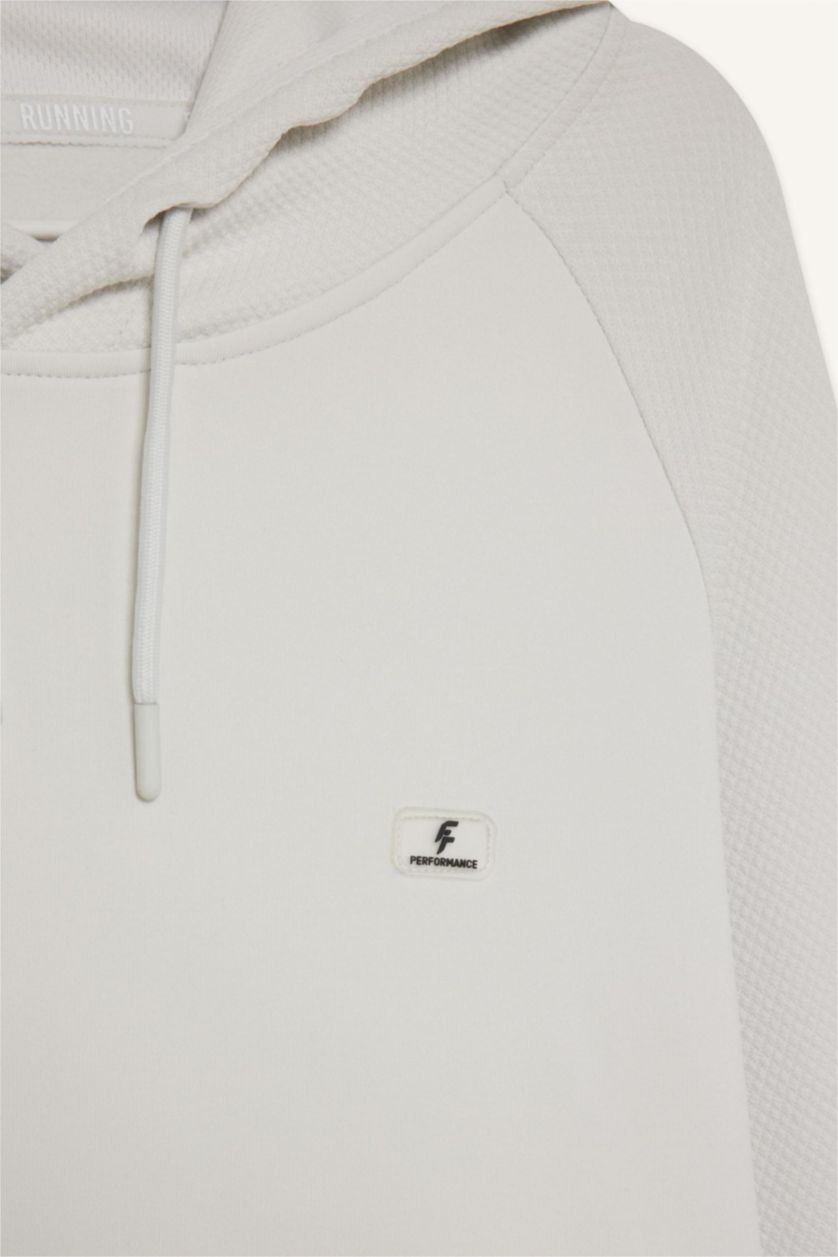 Erkek Taş Standart Fit Kapüşonlu Basic Düz Sporcu Sweatshirt