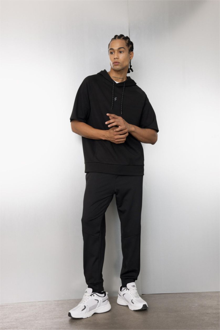 Мужчины Черный Джоггеры стандартного кроя, DeFactoFit