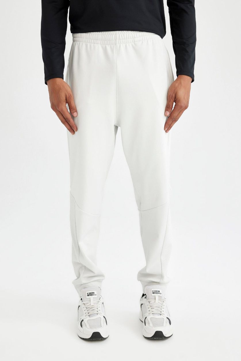 Erkek Taş Sporcu Jogger Eşofman Altı Standart Fit Beli Paçası Lastikli Cepli