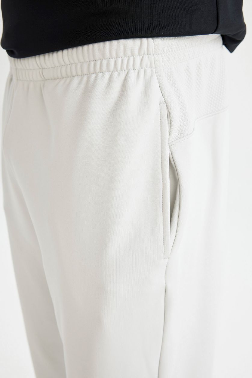 Erkek Taş Sporcu Jogger Eşofman Altı Standart Fit Beli Paçası Lastikli Cepli