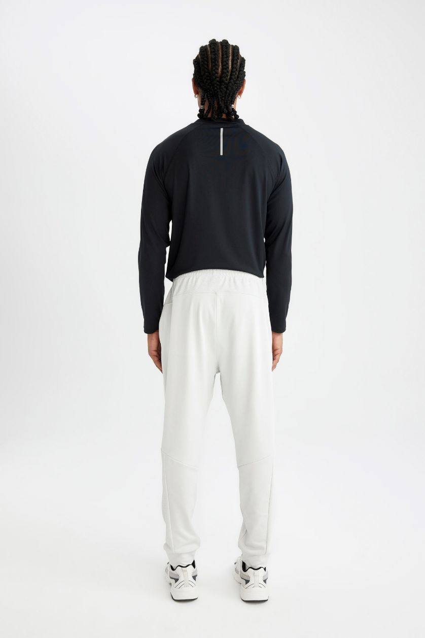 Erkek Taş Sporcu Jogger Eşofman Altı Standart Fit Beli Paçası Lastikli Cepli